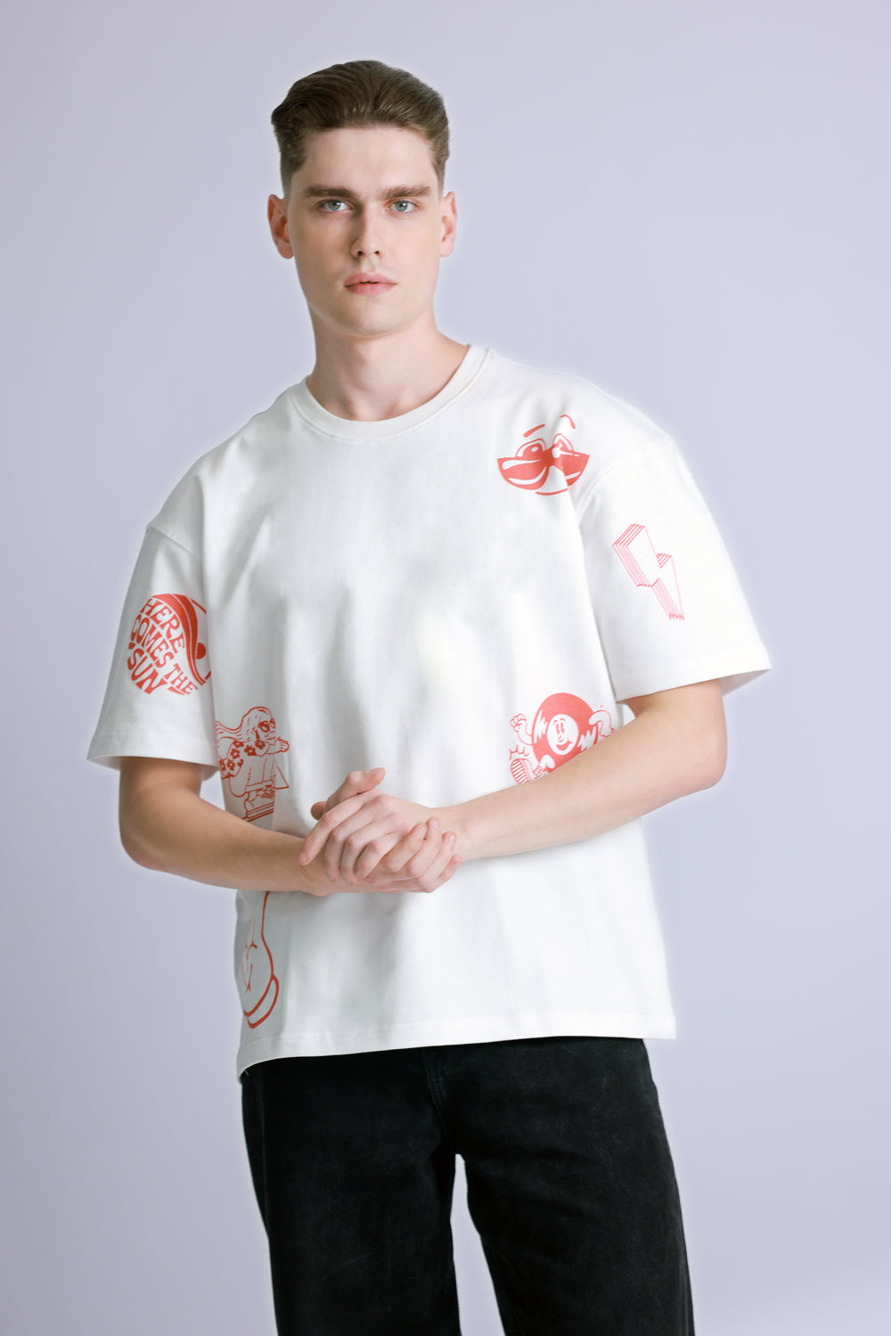 ALONSH OVERSIZED GRAPHIC T-SHIRT – VIBE AND THRIVE (WHITE)
