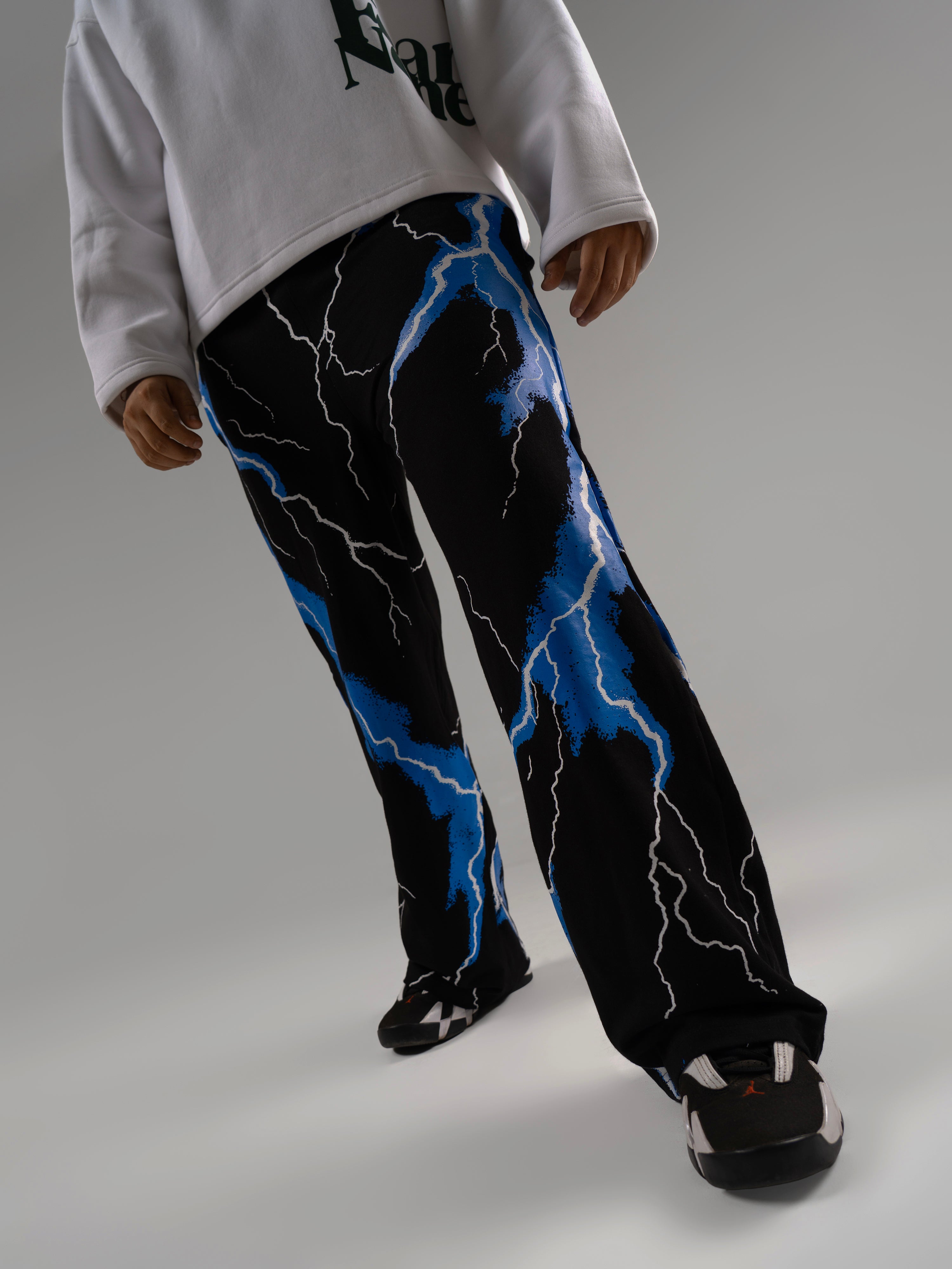 ALONSH UNISEX BAGGY TRACK PANTS – BLUEON