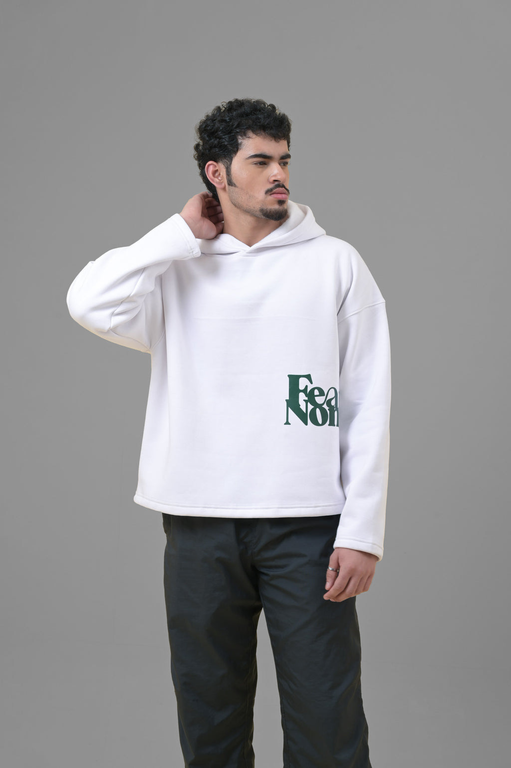 ALONSH OVERSIZED HEAVYWEIGHT HOODIE – LIMPED (WHITE)