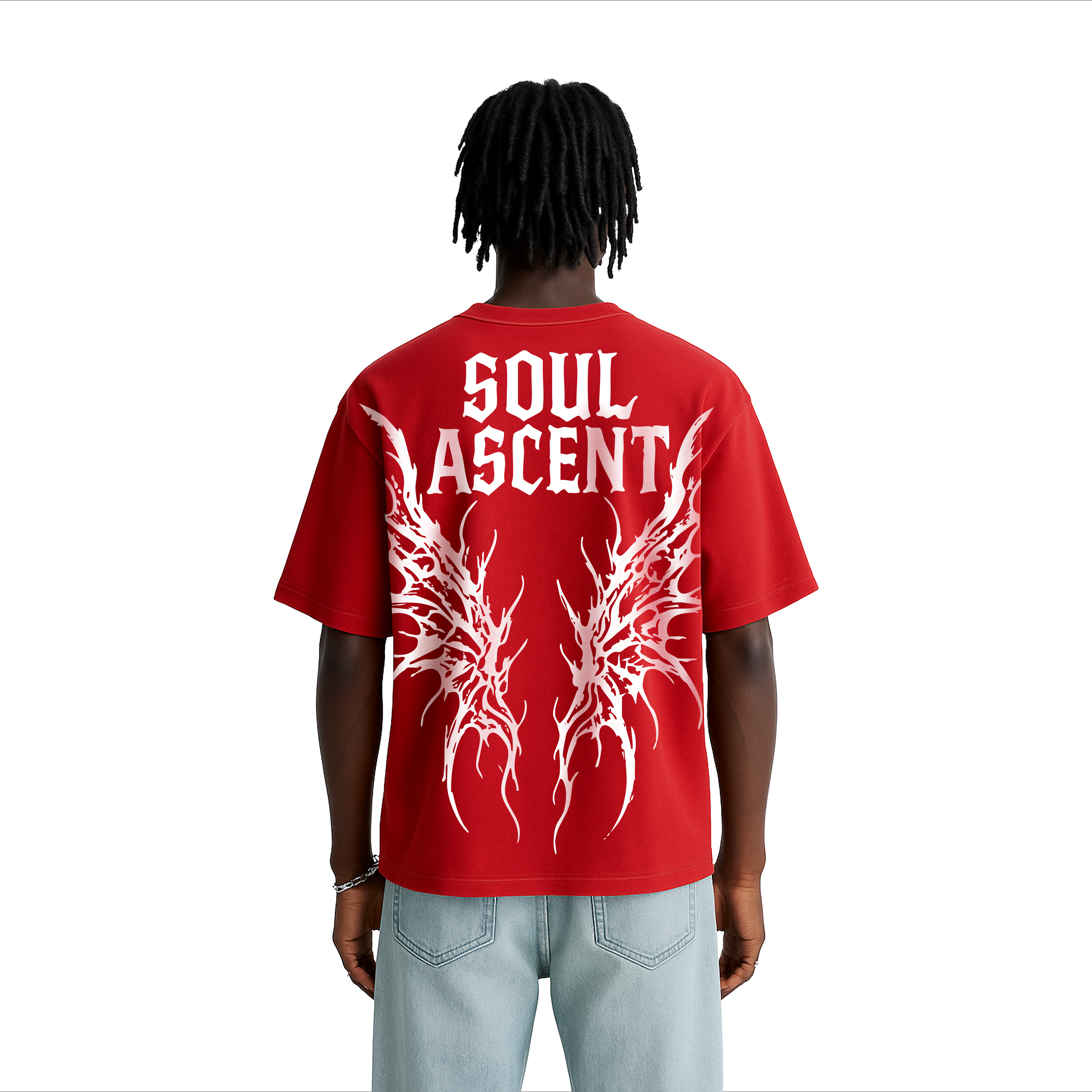 ALONSH OVERSIZED GRAPHIC T-SHIRT – HELLBOUND HALO (RED)