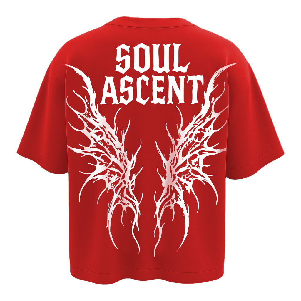 ALONSH OVERSIZED GRAPHIC T-SHIRT – HELLBOUND HALO (RED)