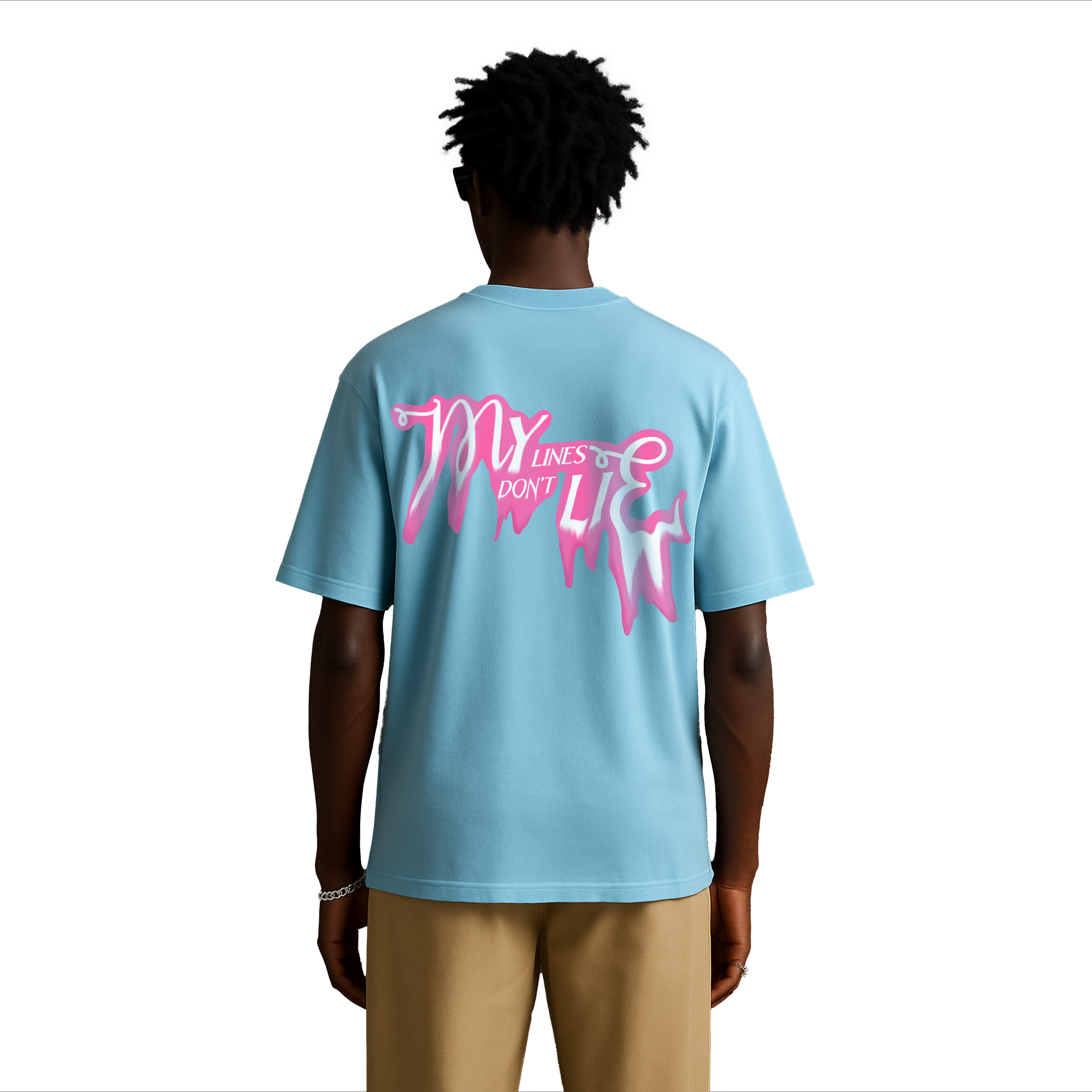 ALONSH OVERSIZED GRAPHIC T-SHIRT – NEON VERSE (SKY BLUE)