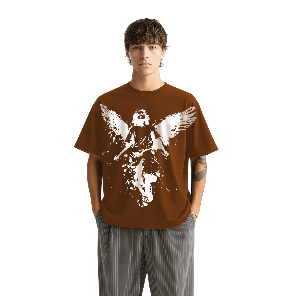 ALONSH OVERSIZED GRAPHIC T-SHIRT – GRACE MODE (BROWN)